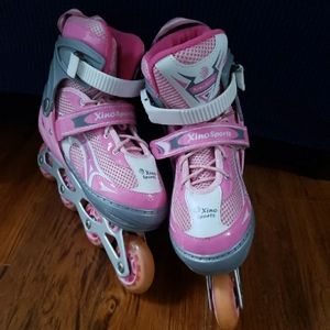 Roller Skates Adjustable with Guard Set